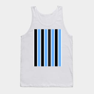 Gremio Classic Blue and Black Stripes Tank Top